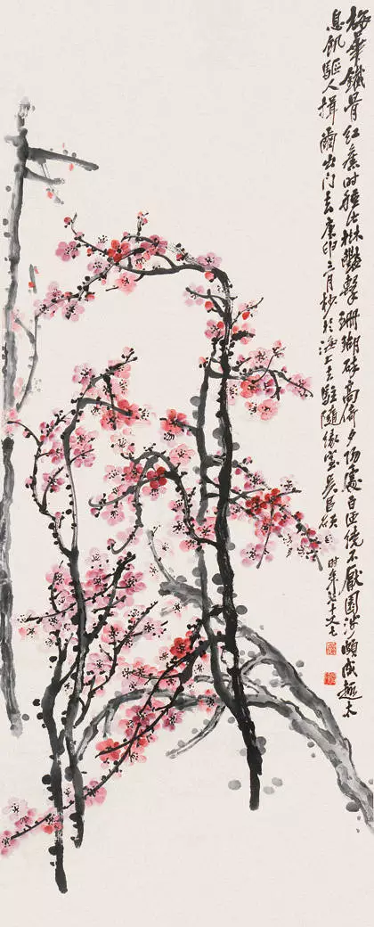 吴昌硕画梅花